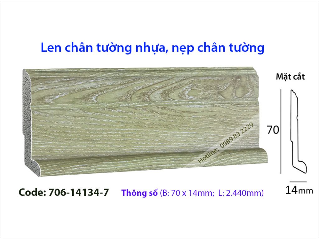 Len chân tường nhựa, nẹp chân tường 706-14134-7