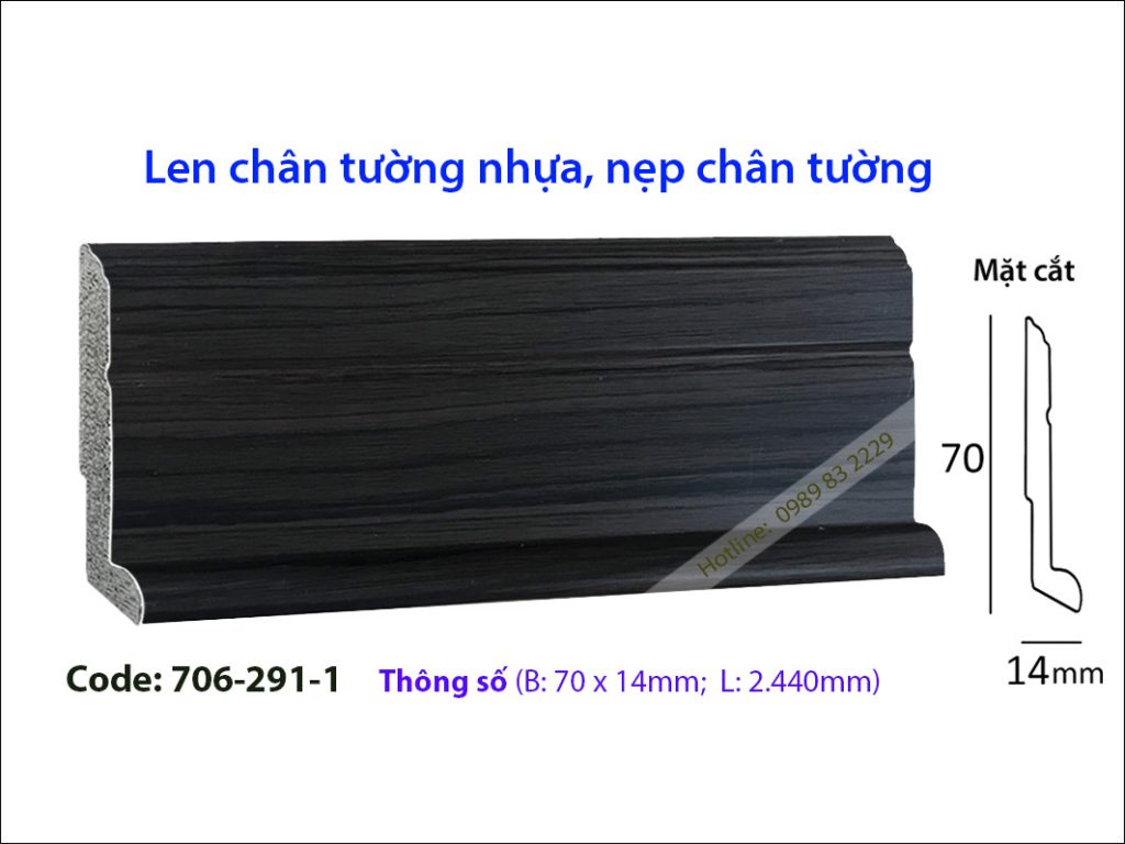 Len chân tường nhựa, nẹp chân tường 706-291-1