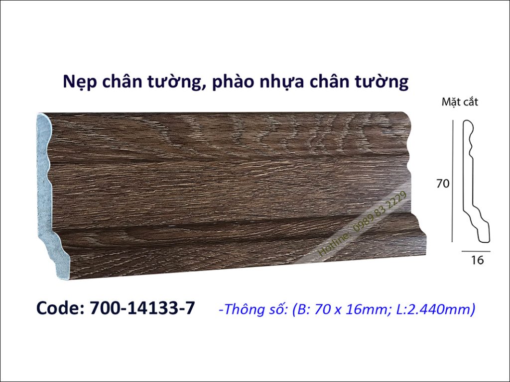 Nẹp chân tường, phào nhựa chân tường 700-14133-7