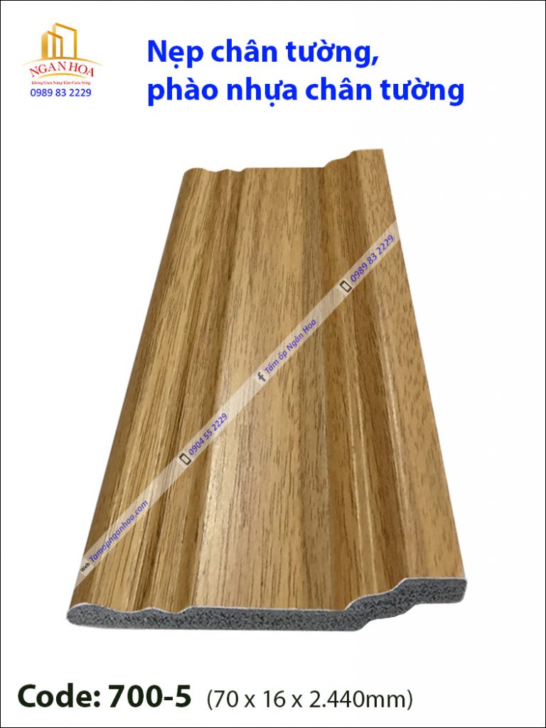 Nẹp chân tường - phào nhựa chân tường CT 700-5