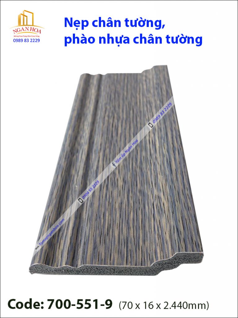 Nẹp chân tường - phào nhựa chân tường CT 700-551-9