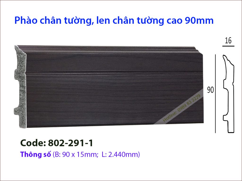 Phào chân tường, len chân tường 802-291-1