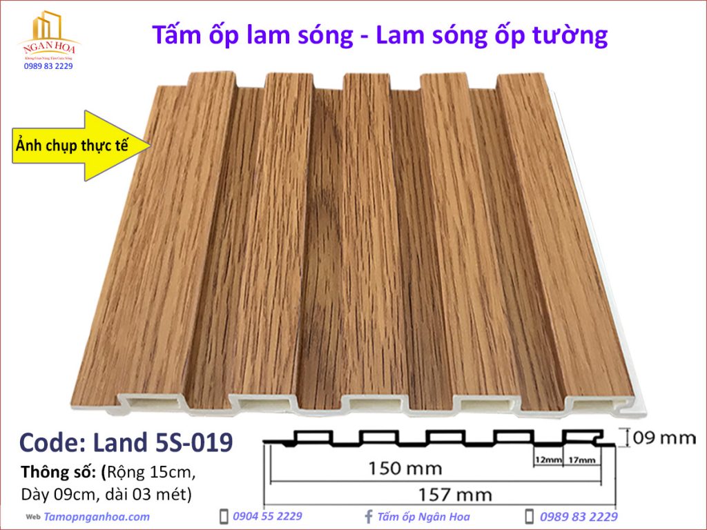 Tấm ốp lam sóng Land 5S-019