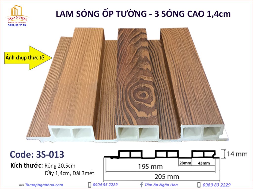 Lam sóng ốp tường 3S-013