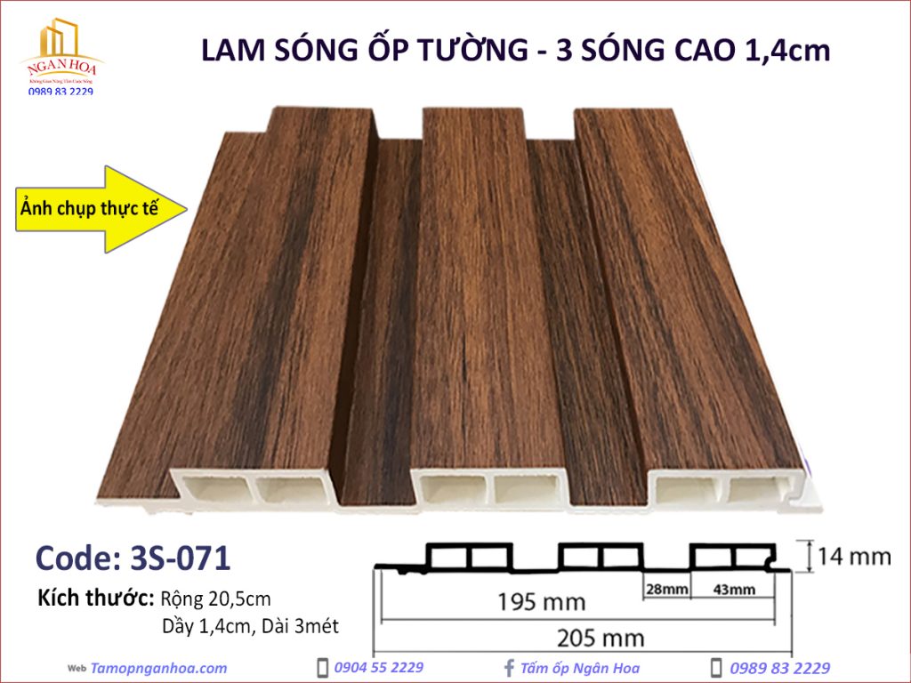 Lam sóng ốp tường 3S-071