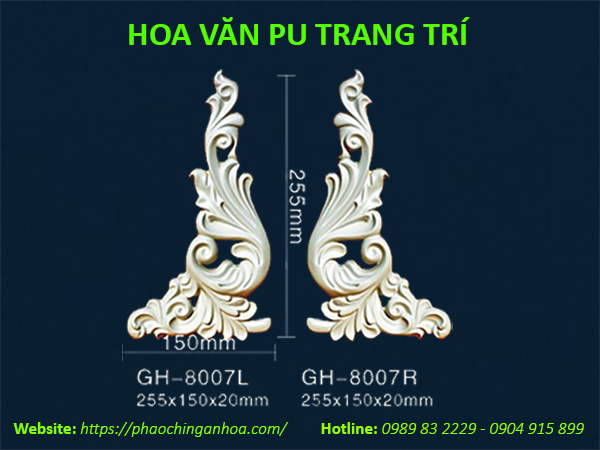 Hoa văn PU trang trí GH-8007L
