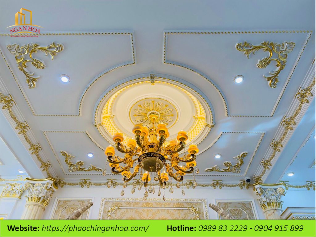 Mẫu mâm M-7183 thi công thực tế và dát vàng