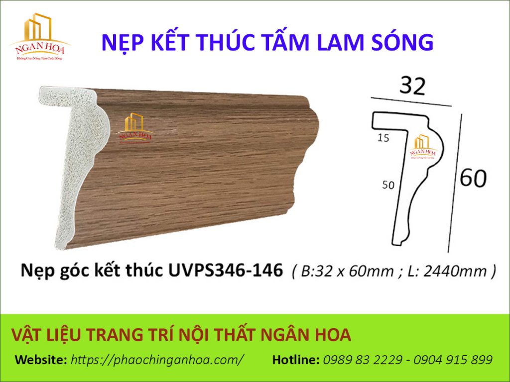Nẹp góc Lam sóng UVPS346-146