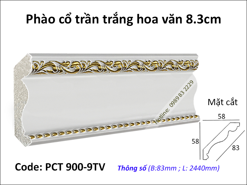 Phào cổ trần PCT 900-9TV